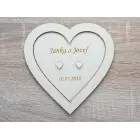 Tray for wedding rings with names