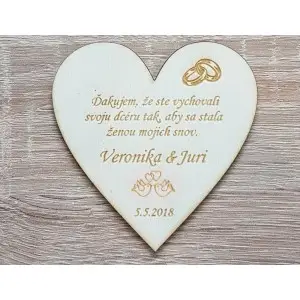 Svadobné magnetky veľké 9x9x0,3cm-vychovali svoju dcéru