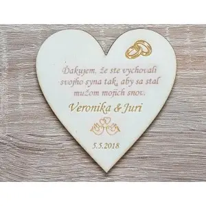 Svadobné magnetky veľké 9x9x0,3cm-vychovali svojho syna