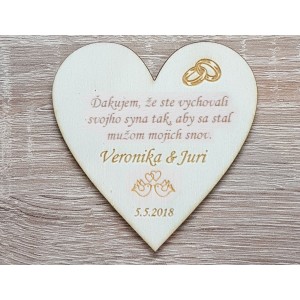 Wedding magnets large 9x9x0.3cm - they raised their son