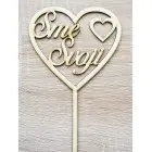 Drevený zápich sme svoji v srdiečku