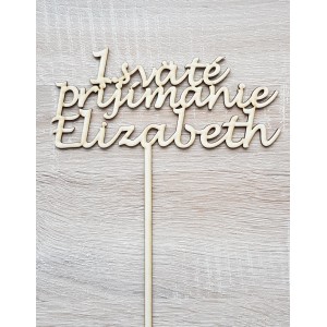 Holzstecker 1. heilige Kommunion MIT DEM NAMEN Elizabeth