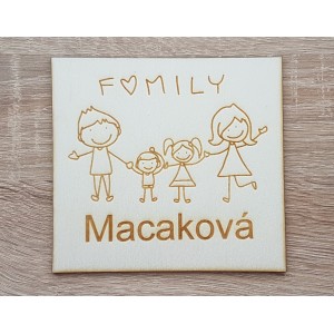 Türschild Familie 120mm