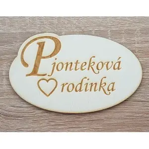 Sign on the door oval width 120mm