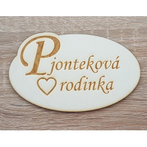 Türschild Oval Breite 120mm