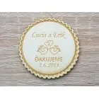 Magnetka svadobná vrúbkovaná holubice 55x3mm