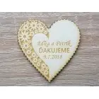 Magnetka svadobná vrúbkovaná kvietky 55x55x3mm