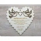 Wooden thank you to parents carved dove