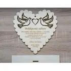 Wooden thank you to parents carved dove