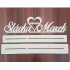 Wedding stand with the names of the newlyweds