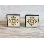 Men's wedding cufflinks square