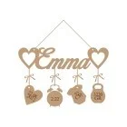 Name mit Herzen und Angaben