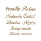 Inscriptions on family calendars